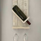 Reclaimed Wood Wall Mountable Bottle & Wine Glass Holder