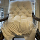 Victorian mid 19th century rosewood and buttoned antique nursing side chair- new traditional upholstery
