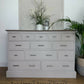 Large Merchant Chest of Drawers Greige Solid Wood Merchant Chest Srawers Silver Chrome T Bar Handles