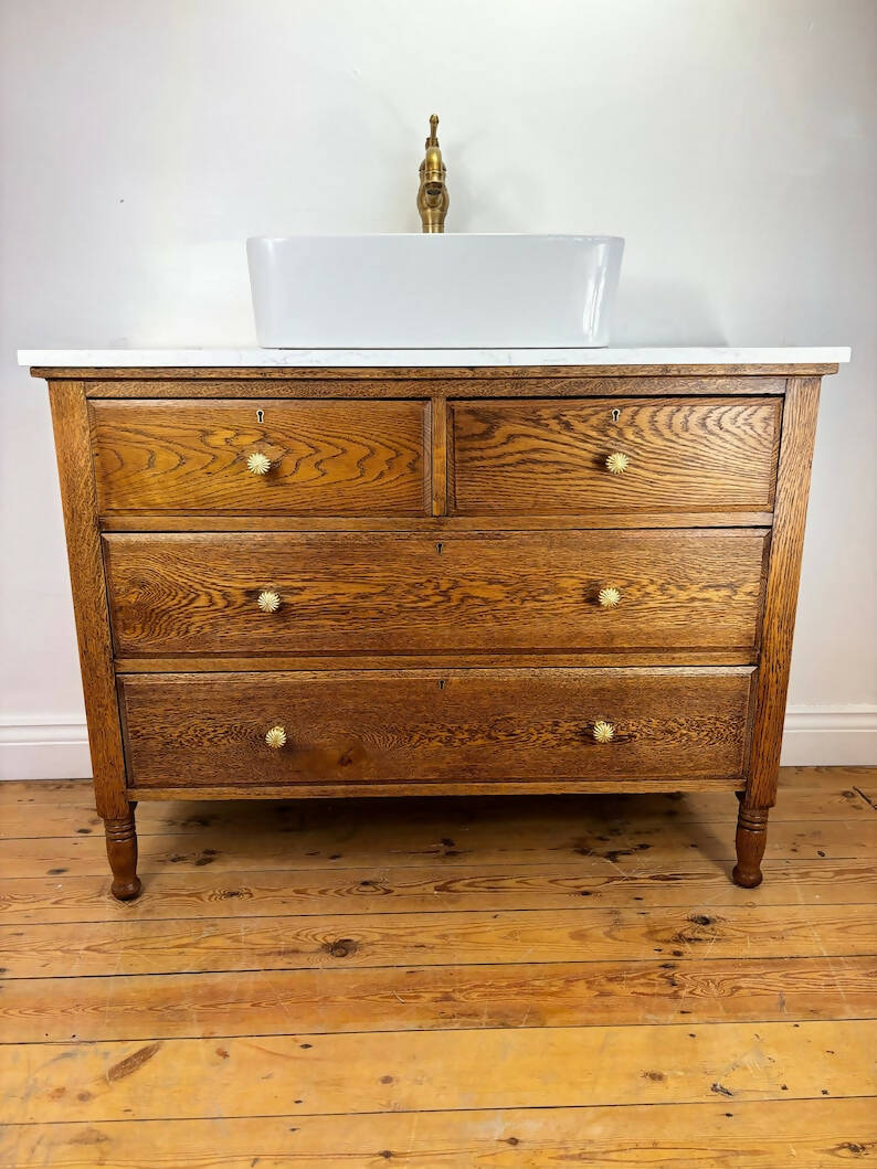 Bathroom Vanity Unit Made to Order Vanity Unit Custom Made Bathroom Furniture Antique Vintage Bathroom Washstand Basin Unit