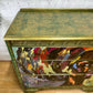 Harris Lebus MCM 3 Drawer Chest of Drawers Hand-Painted Bohemian Rustic Gold Green