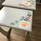 NOW SOLD - Custom Tables Available - Green Flower Sunelm Nest of Tables