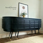 Stunning Large Curved Made To Order Nathan Sideboard on hairpin legs
