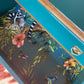 Upcycled vintage chest of drawers in turquoise with Lemur print lining
