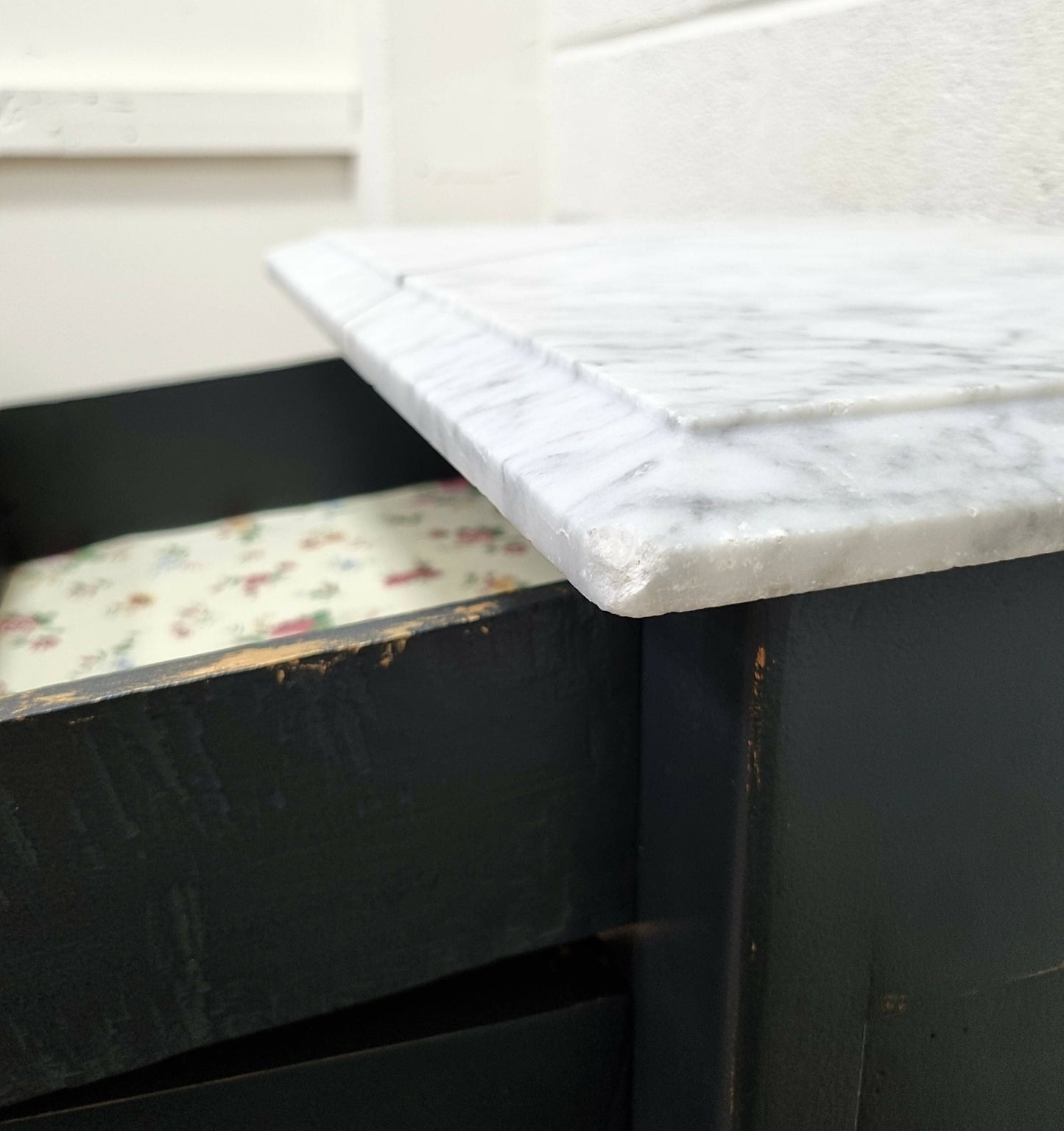 Marble Top Bedside Cabinet Victorian Pot Cupboard