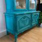 Large Carved Display Cabinet Dresser