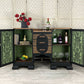 Art Deco Carved Sideboard/Buffet in Oak and Black