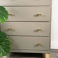 Four Drawer Chest of Drawers in Green Grey, Mid-Century