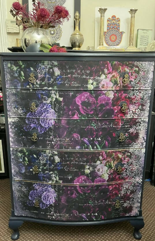 Black and purple deals dresser