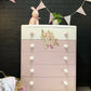 MADE TO ORDER: Baby Pink and White girl's bedroom chest of drawers