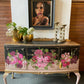 French Style Antique Floral Sideboard
