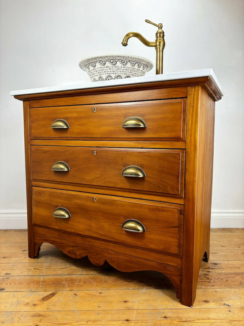 Bathroom Vanity Unit Made to Order Vanity Unit Custom Made Bathroom Furniture Antique Vintage Bathroom Washstand Basin Unit