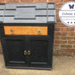 Small Vintage Writing Bureau Handpainted in Dusky Black