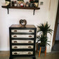Black and White Vintage Chest of Drawers