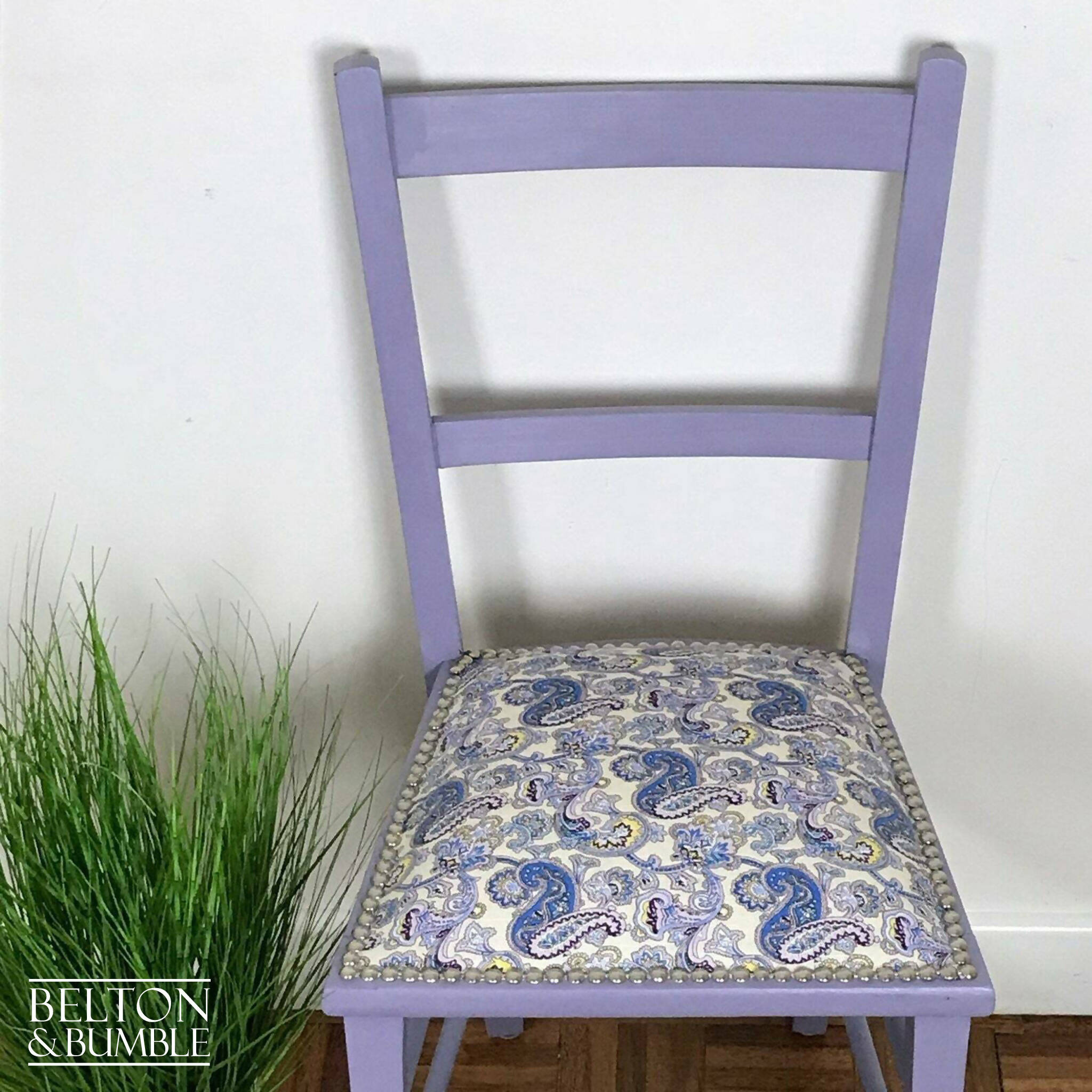 Petite Pale Purple and Paisley Bedroom Chair Upcite