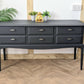 Stag minstrel black grey sideboard, spray painted retro console table, wood 6 drawers chest of drawers, dressing table
