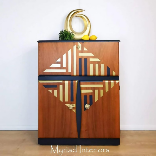 Example of my work, Art Deco Drinks Cabinet, Cocktail - commission available