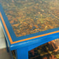 Solid wood square coffee table with drawer and under shelf storage