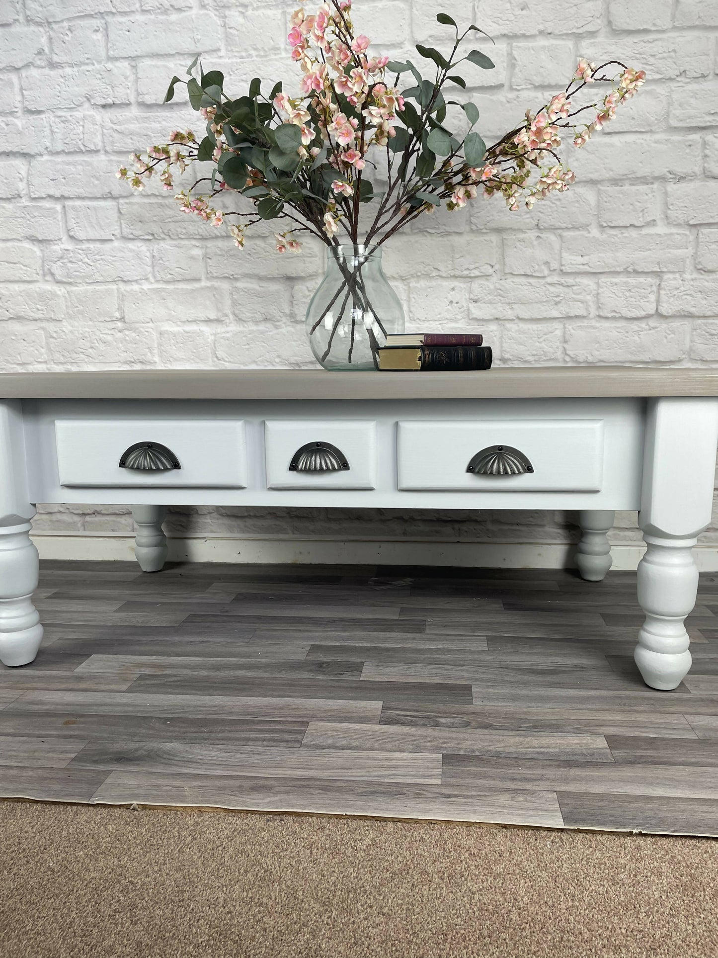 Farmhouse Style Coffee Table with drawers