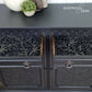 MADE TO ORDER - Black Old Charm style sideboard with raised pattern detail.