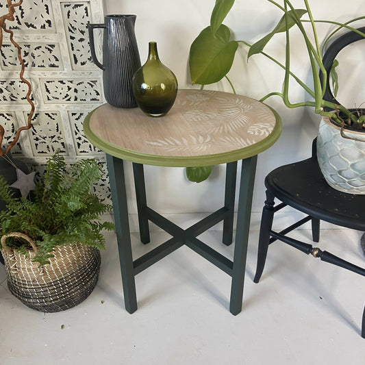 Mid-century side table, green