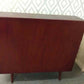 Mahogany Coloured Glass Fronted Vinyl Cabinet