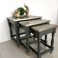 Nest of Tables, Olive Green and Gold