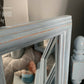 Vintage Blue Hand-Painted Vanity Mirror