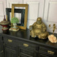 Large Black Antique Carved Sideboard