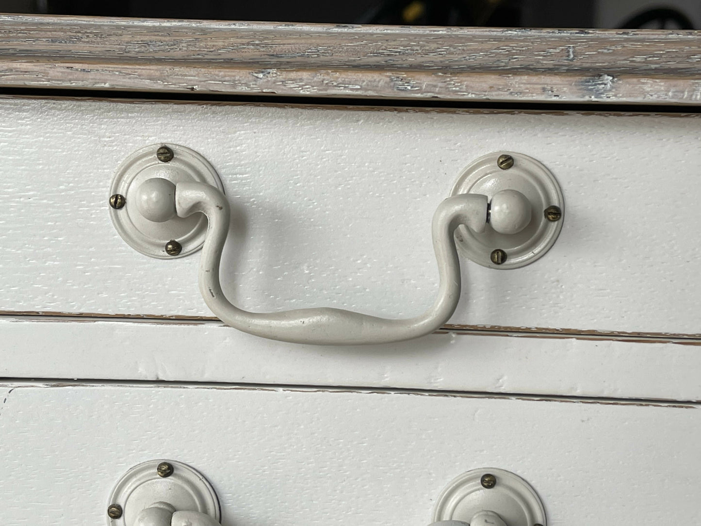 Vintage White Console Table