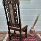 Victorian Late 19th Century Carved Oak Hall Chair Charles II Style
