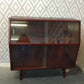 Mahogany Coloured Glass Fronted Vinyl Cabinet