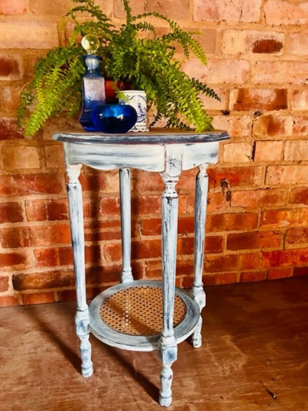 SOLD Tall Side Table - shabby chic