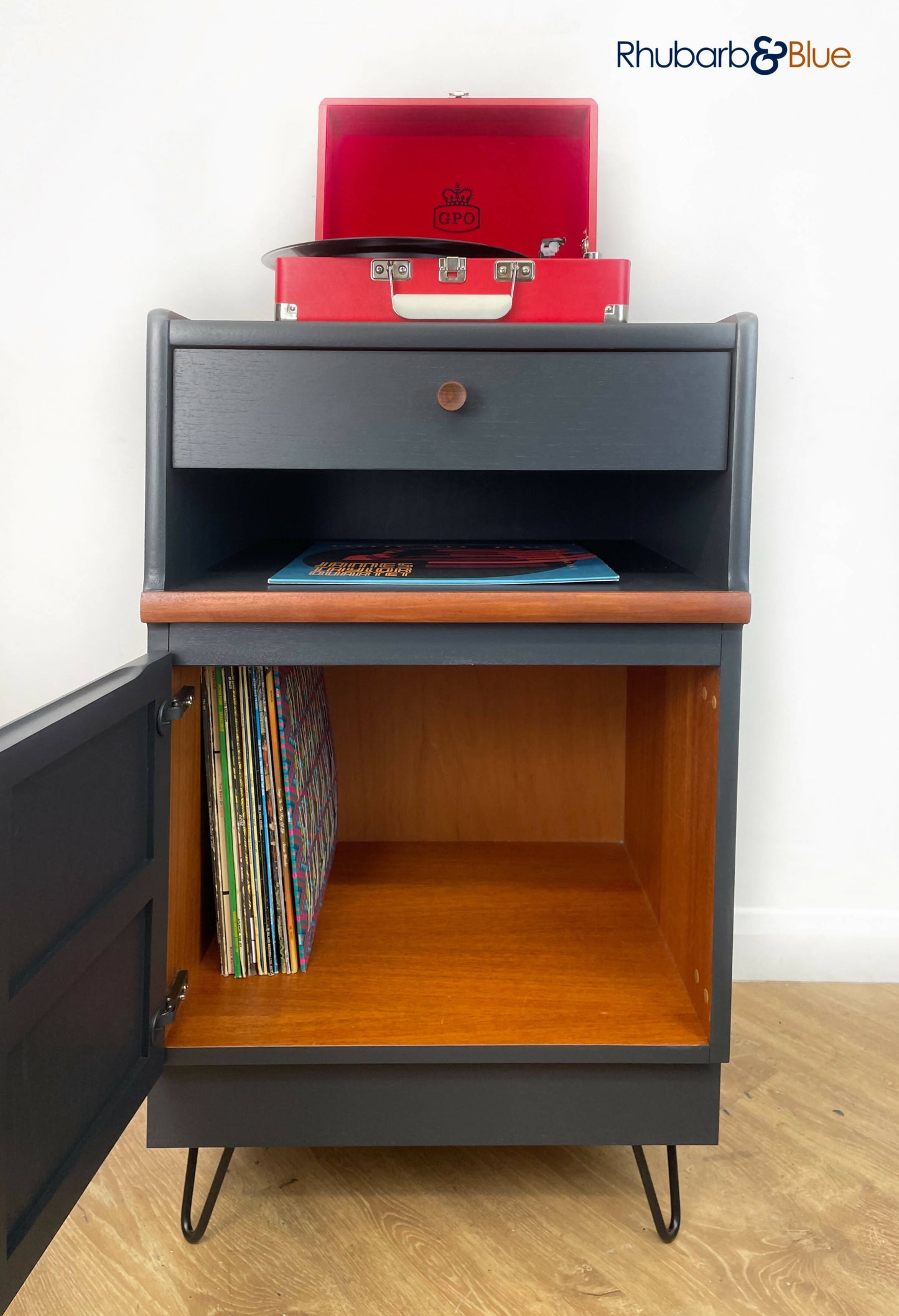 Nathan drinks / record cabinet