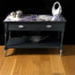 Two Drawer Grey Vintage Console Table