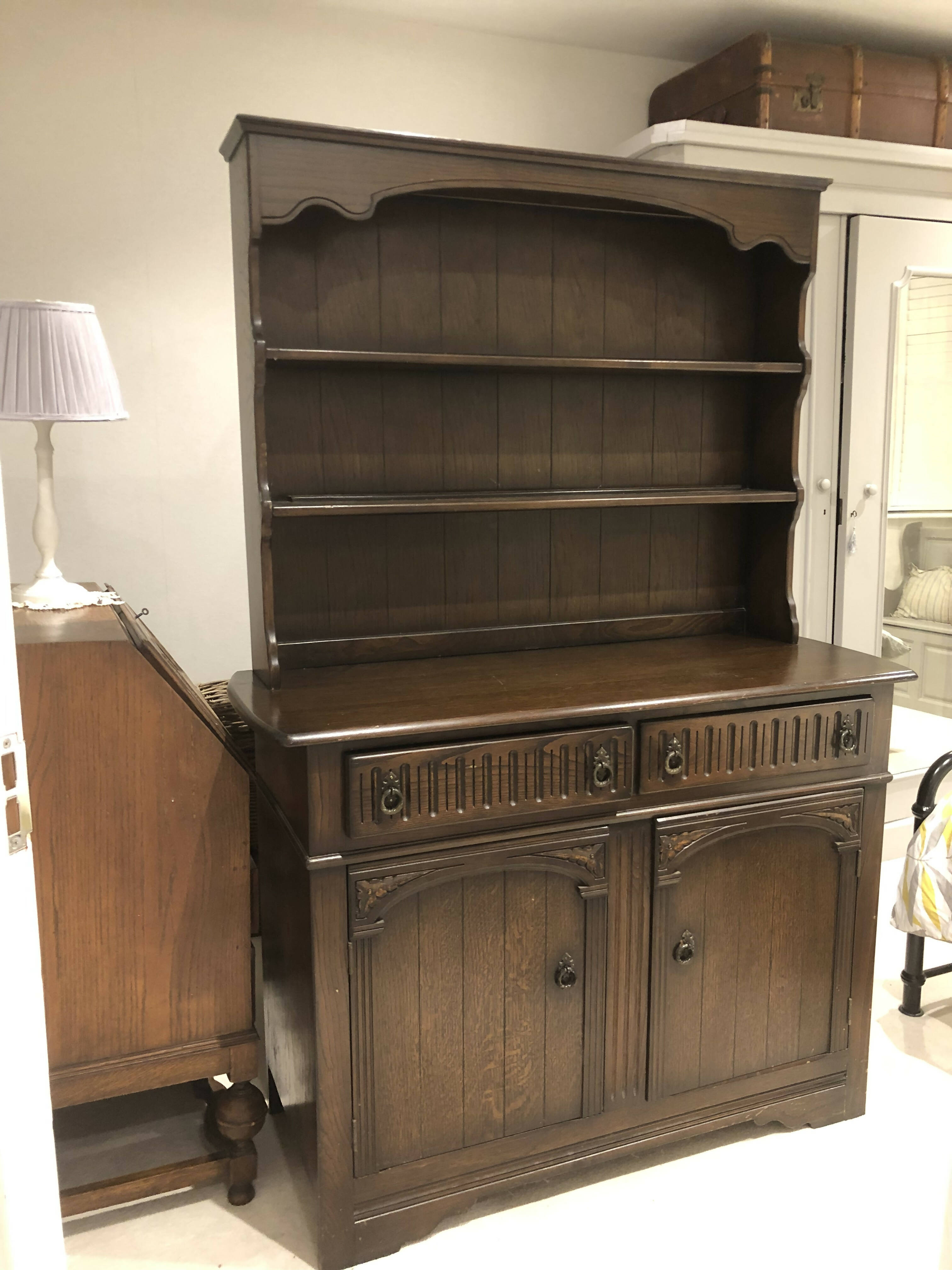 Dark oak outlet welsh dresser