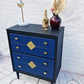 Chest of Drawers Harris Lebus Mid Century 4 Drawer, Dresser, Storage, Navy Blue, Gold MADE TO ORDER