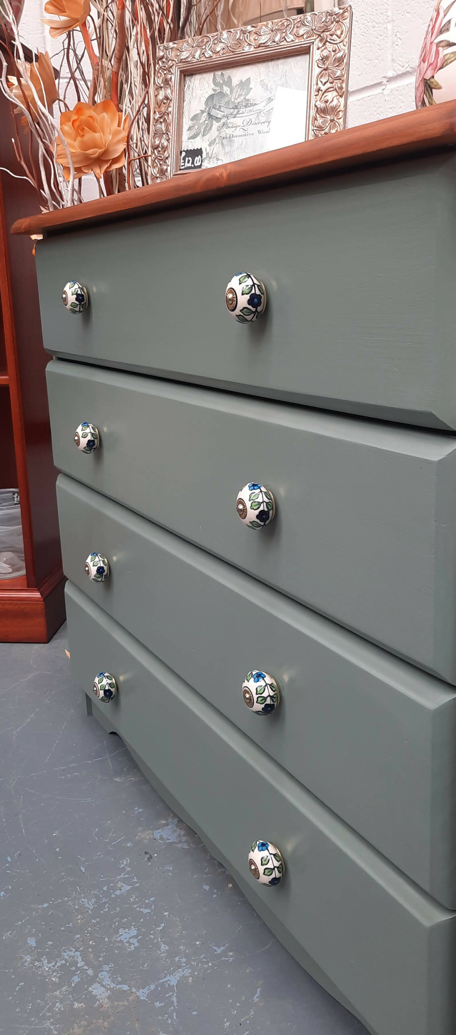 Upcycled grey chest on sale of drawers