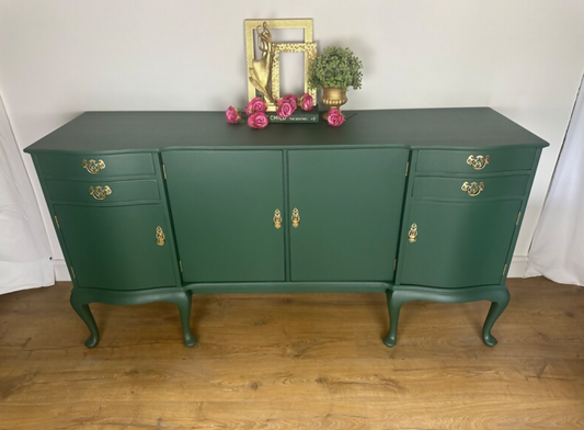 Stunning Vintage Mid Century Green Sideboard.