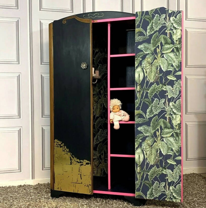 Painted Art Decor Wardrobe with a Modern Twist Commissions Welcome Botanical Theme Wardrobe