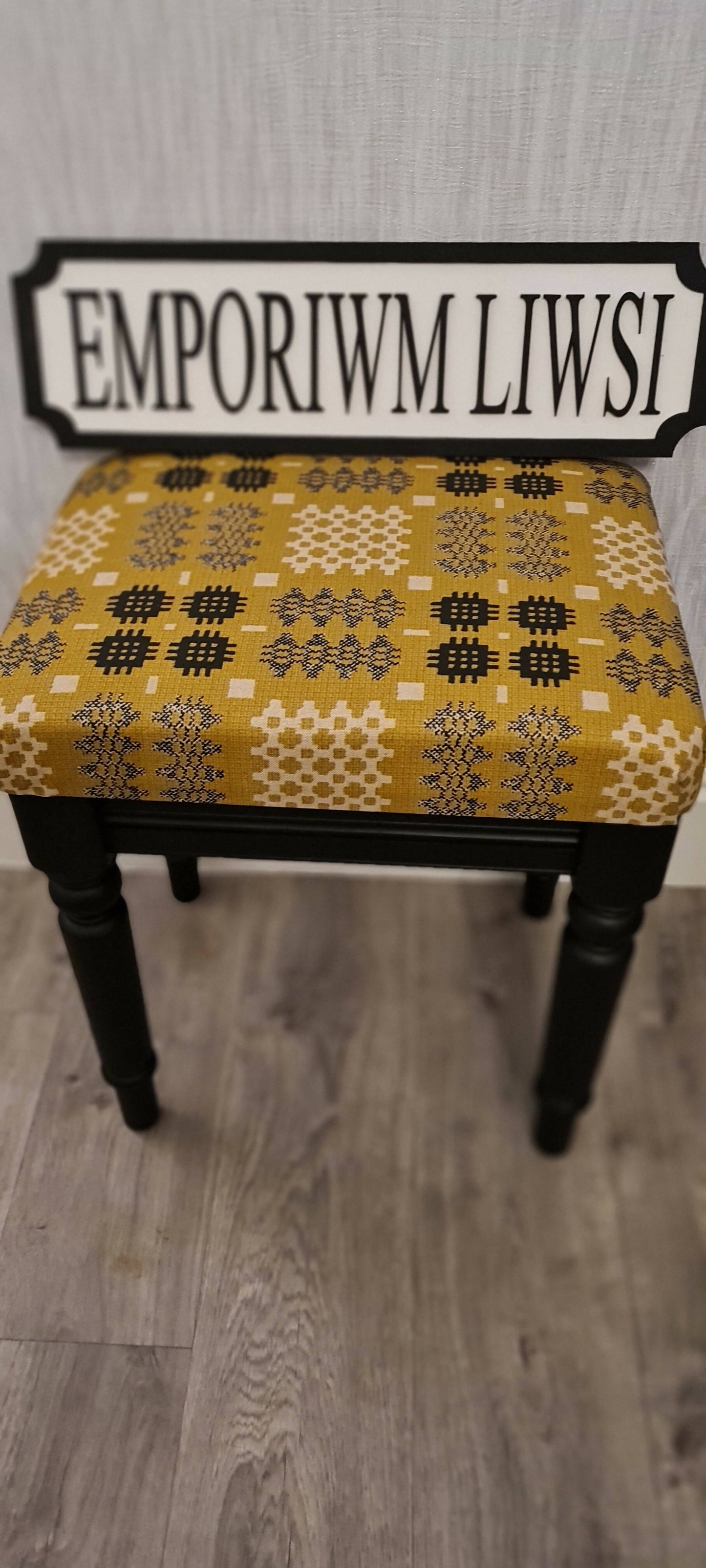 Welsh Blanket Tapestry Stool