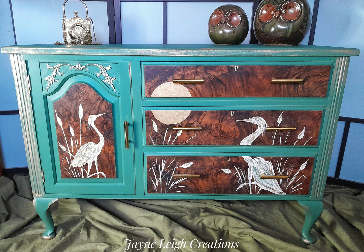 SOLD Oriental Heron Sideboard