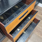 Black and teak midcentury modern sideboard