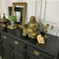 Large Black Antique Carved Sideboard