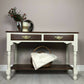 Farmhouse Vintage Console Table Hallway Table With 2 Drawers
