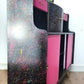 Hot pink and Black Cocktail Cabinet, Retro Cabinet, Drinks Cabinet , Mid Century Modern, Mcm,