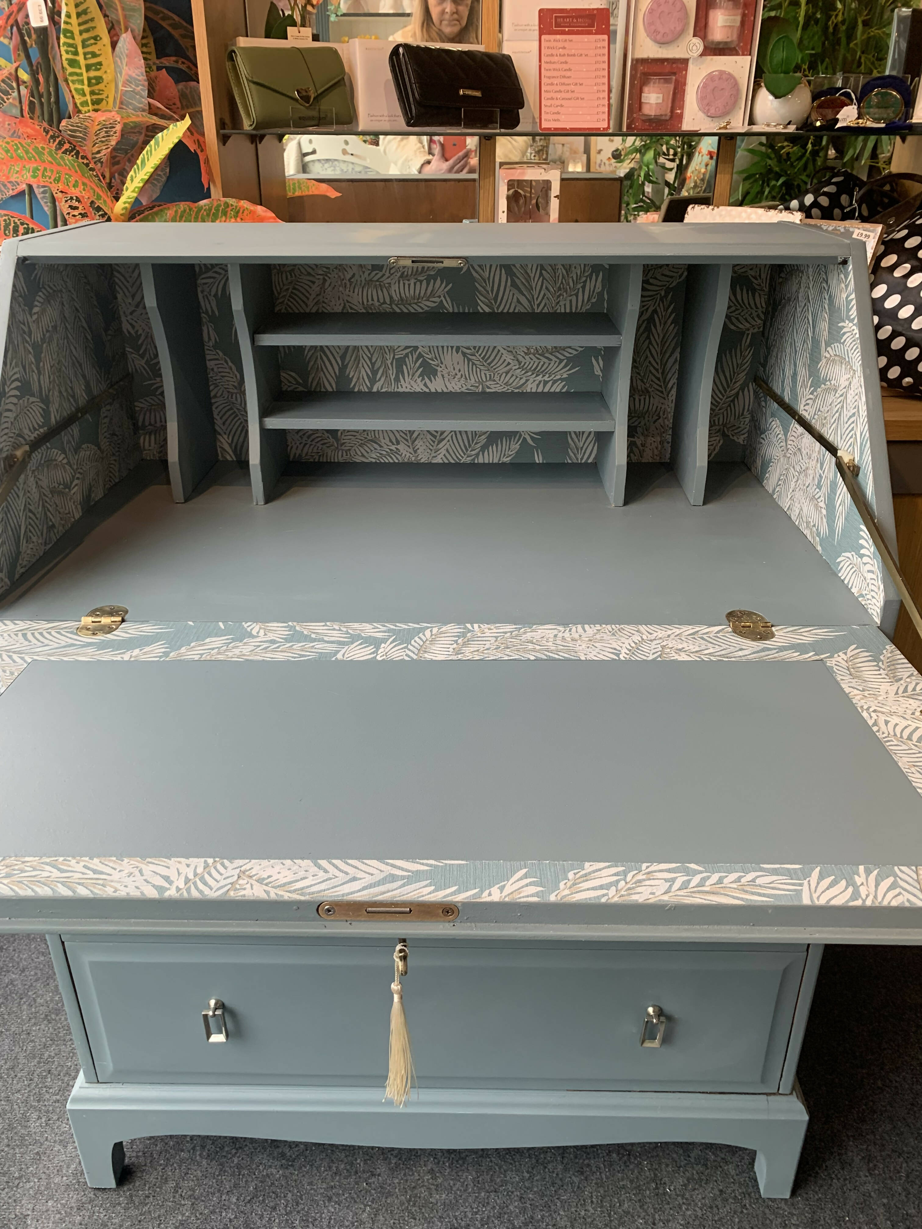 Poppy blue deals writing desk