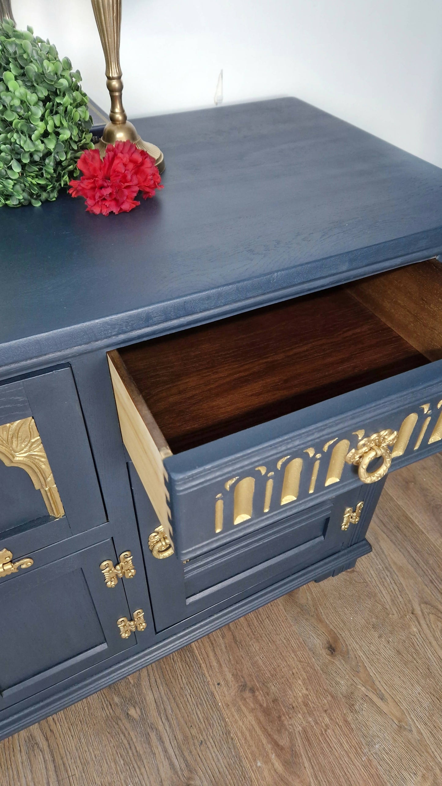 Navy Antique Old charm sideboard