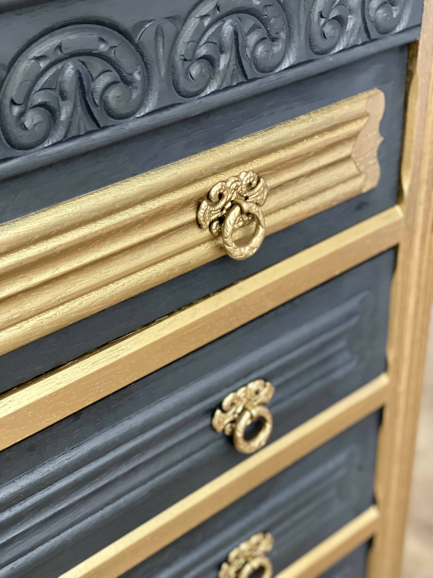 Vintage Oak Tallboy Chest of Drawers