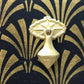MADE TO ORDER: Original Vintage Painted Dressing Table, Art Deco Inspired Refinished Dressing Table in Black and Gold Leaf & stencilling, Hallway Table